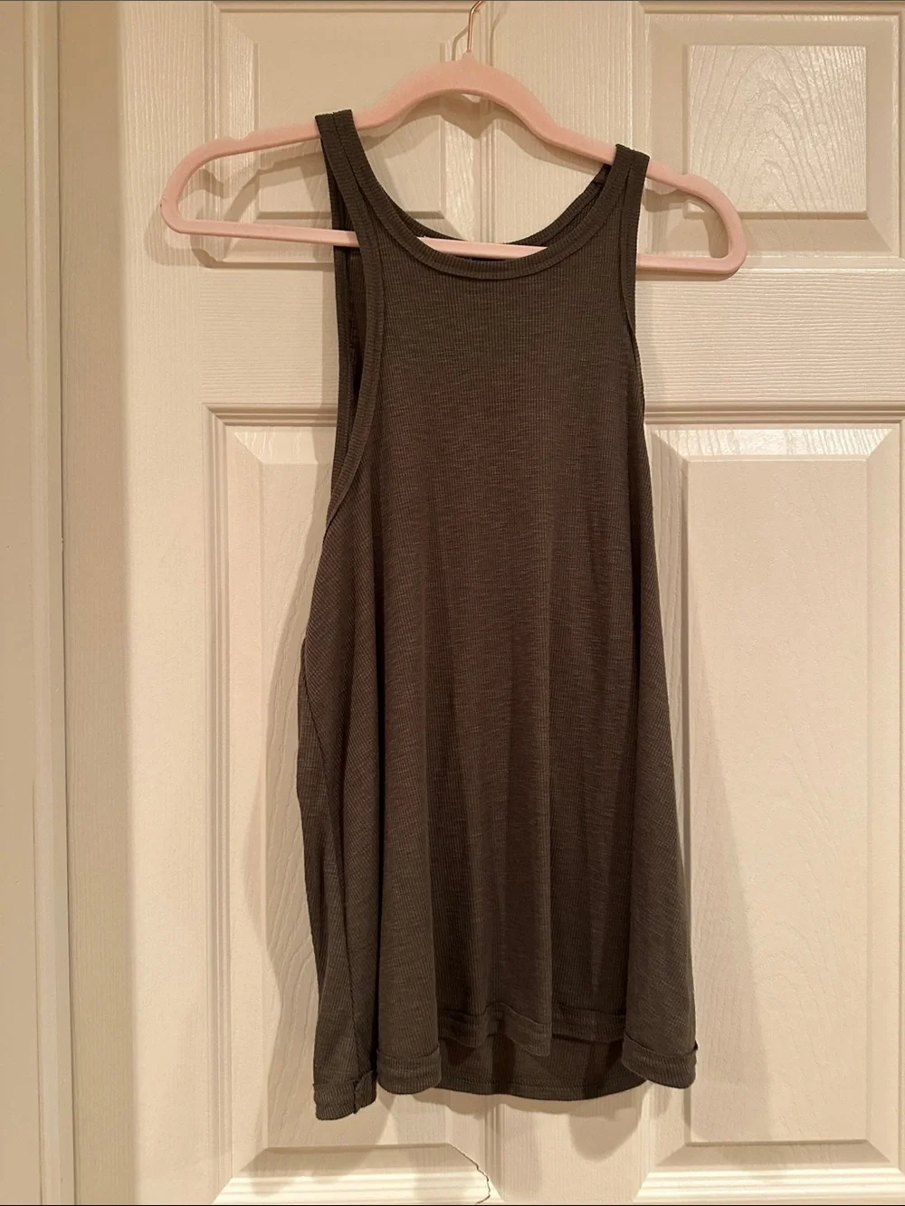 Free People Olive Ribbed Tank